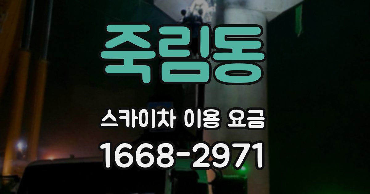 죽림동 스카이차 이용 요금
