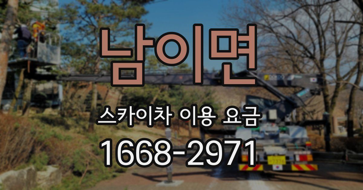 남이면 스카이차 이용 요금