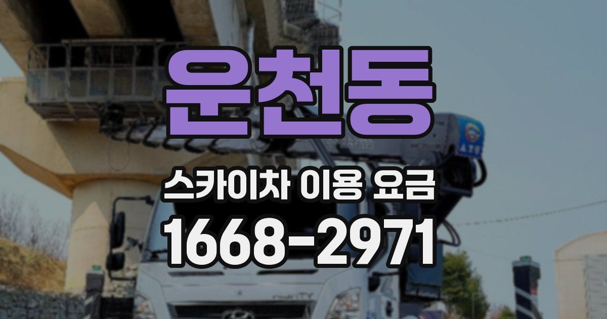 운천동 스카이차 이용 요금