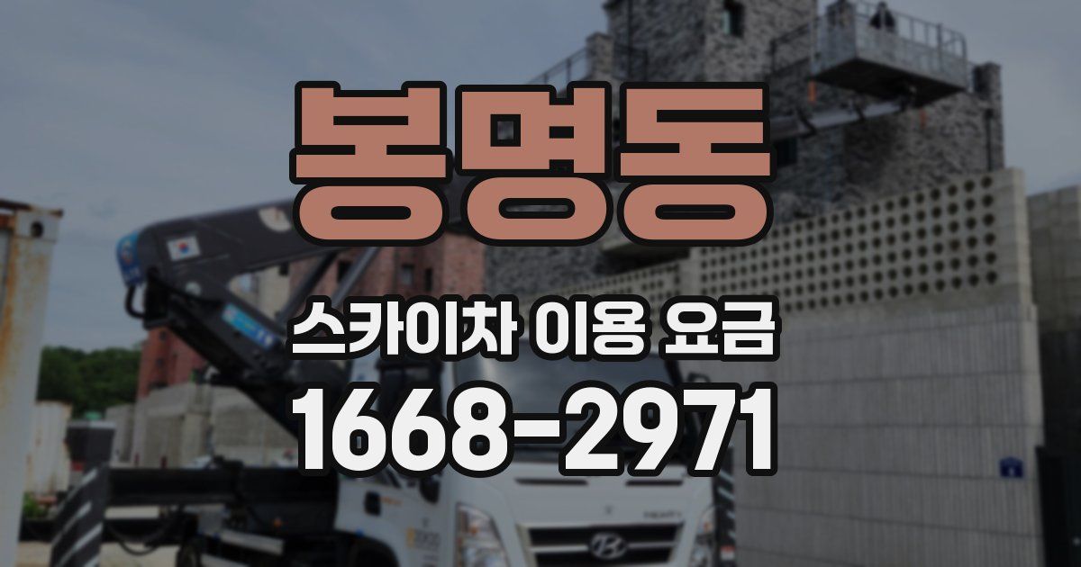 봉명동 스카이차 이용 요금