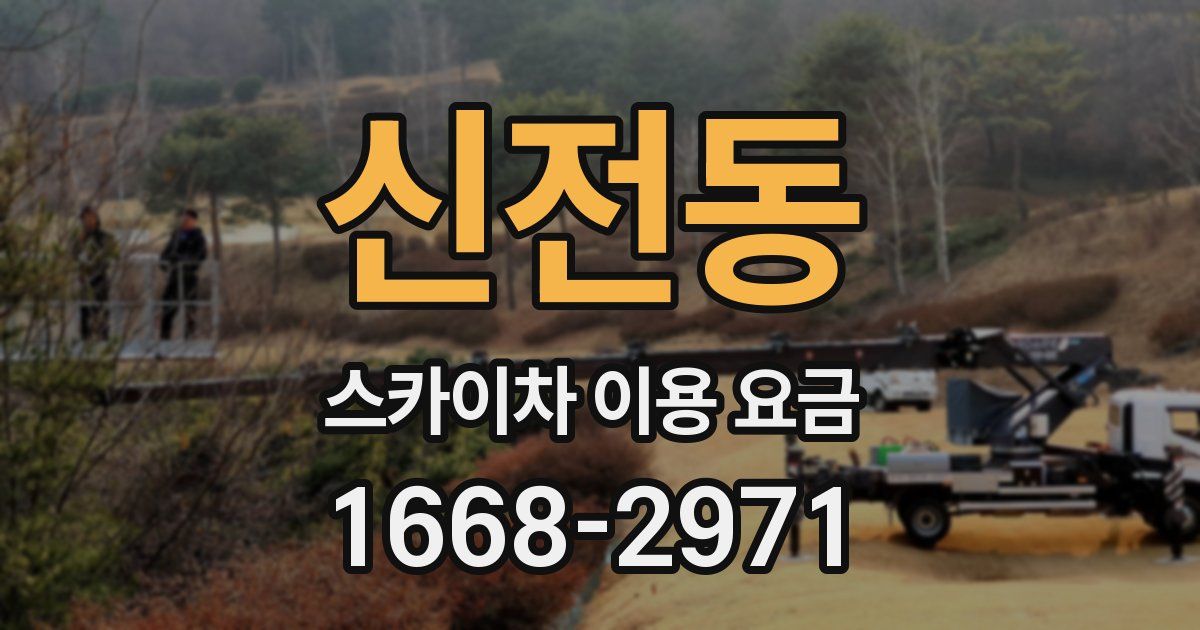 신전동 스카이차 이용 요금