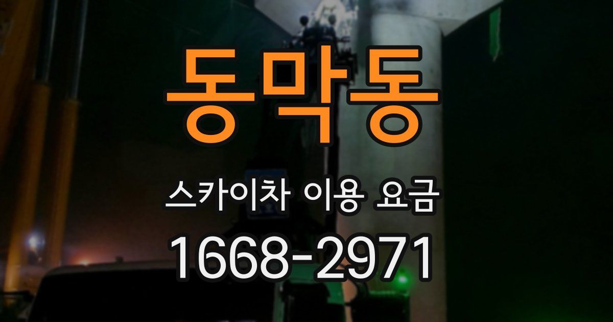 동막동 스카이차 이용 요금