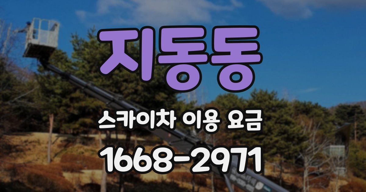 지동동 스카이차 이용 요금