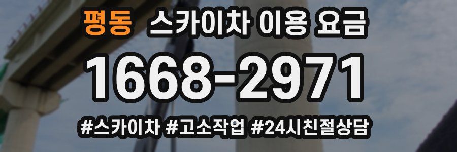 평동 스카이차 이용 요금