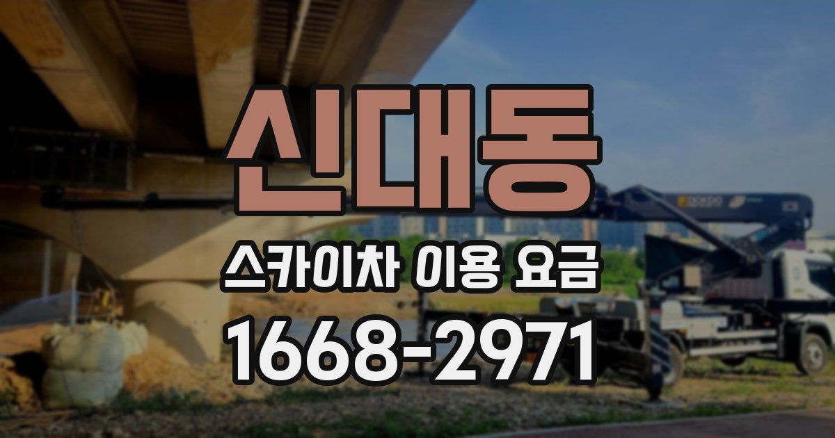 신대동 스카이차 이용 요금