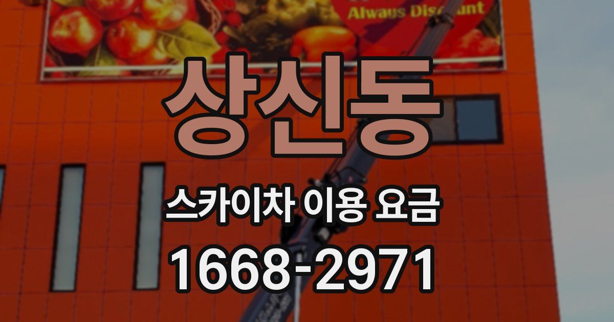 상신동 스카이차 이용 요금