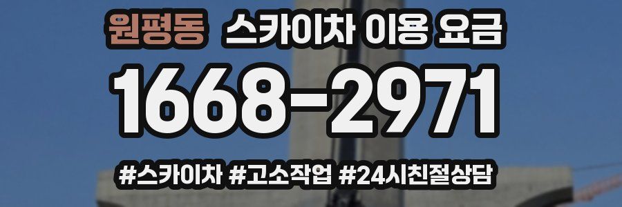 원평동 스카이차 이용 요금