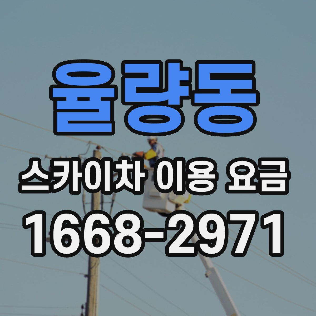 율량동 스카이차 이용 요금