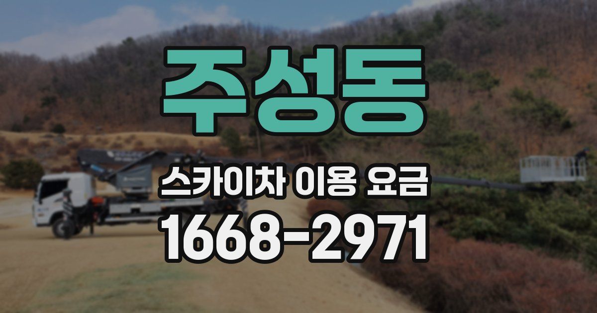 주성동 스카이차 이용 요금