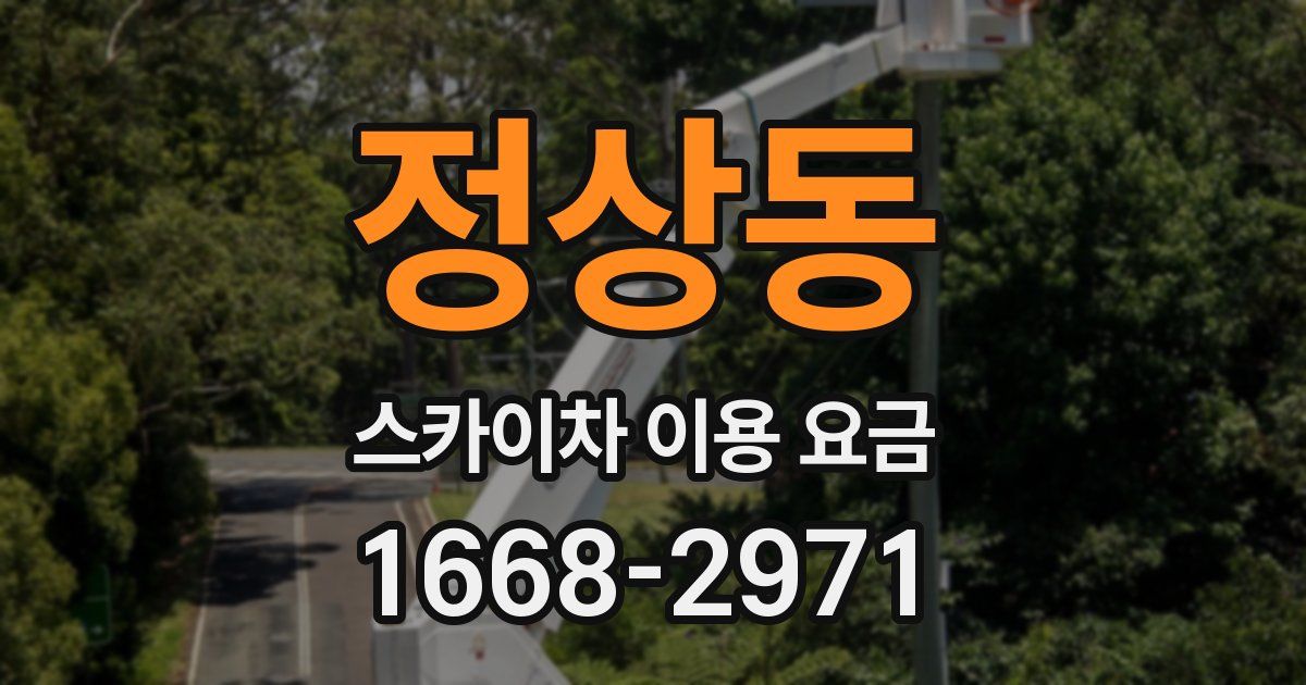 정상동 스카이차 이용 요금