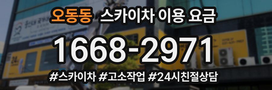 오동동 스카이차 이용 요금