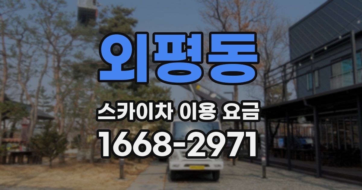외평동 스카이차 이용 요금