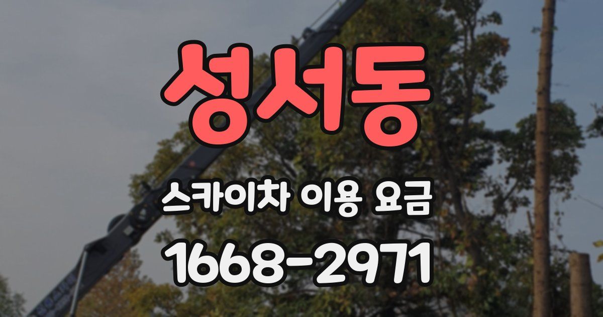 성서동 스카이차 이용 요금
