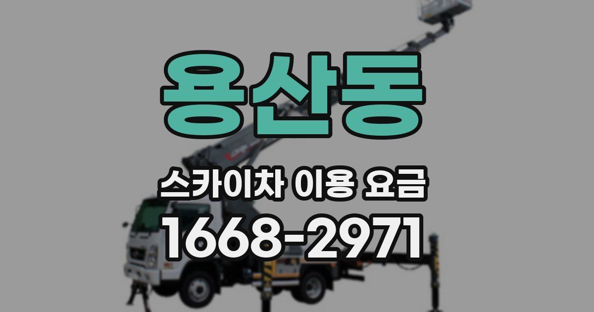 용산동 스카이차 이용 요금