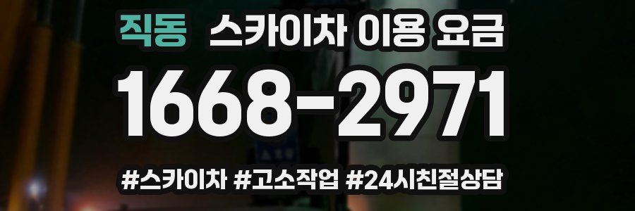직동 스카이차 이용 요금