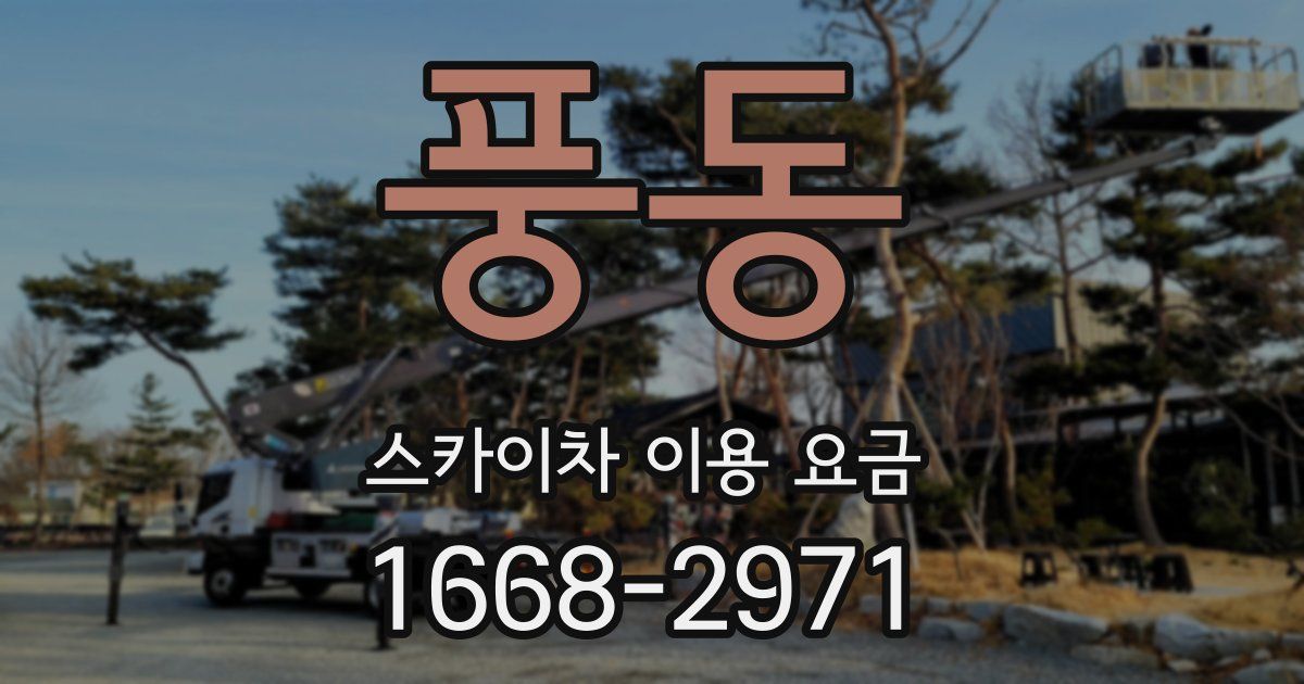 풍동 스카이차 이용 요금