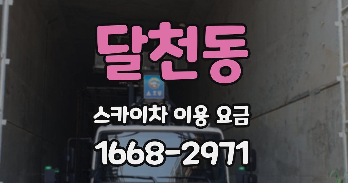 달천동 스카이차 이용 요금