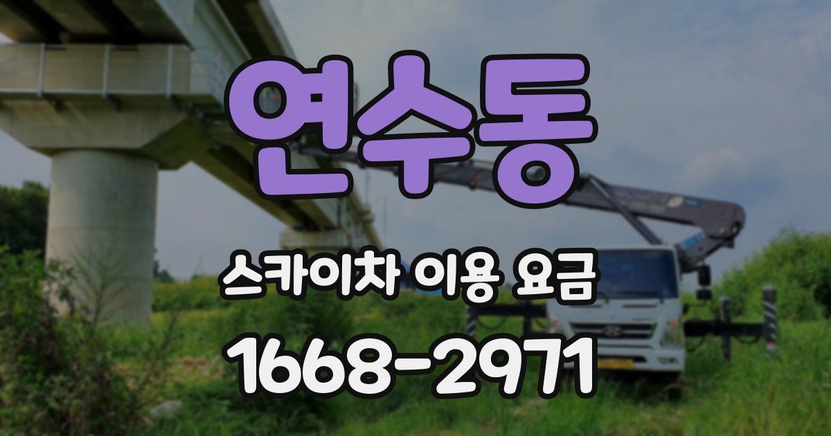 연수동 스카이차 이용 요금