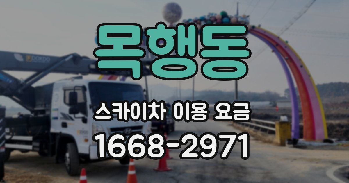 목행동 스카이차 이용 요금