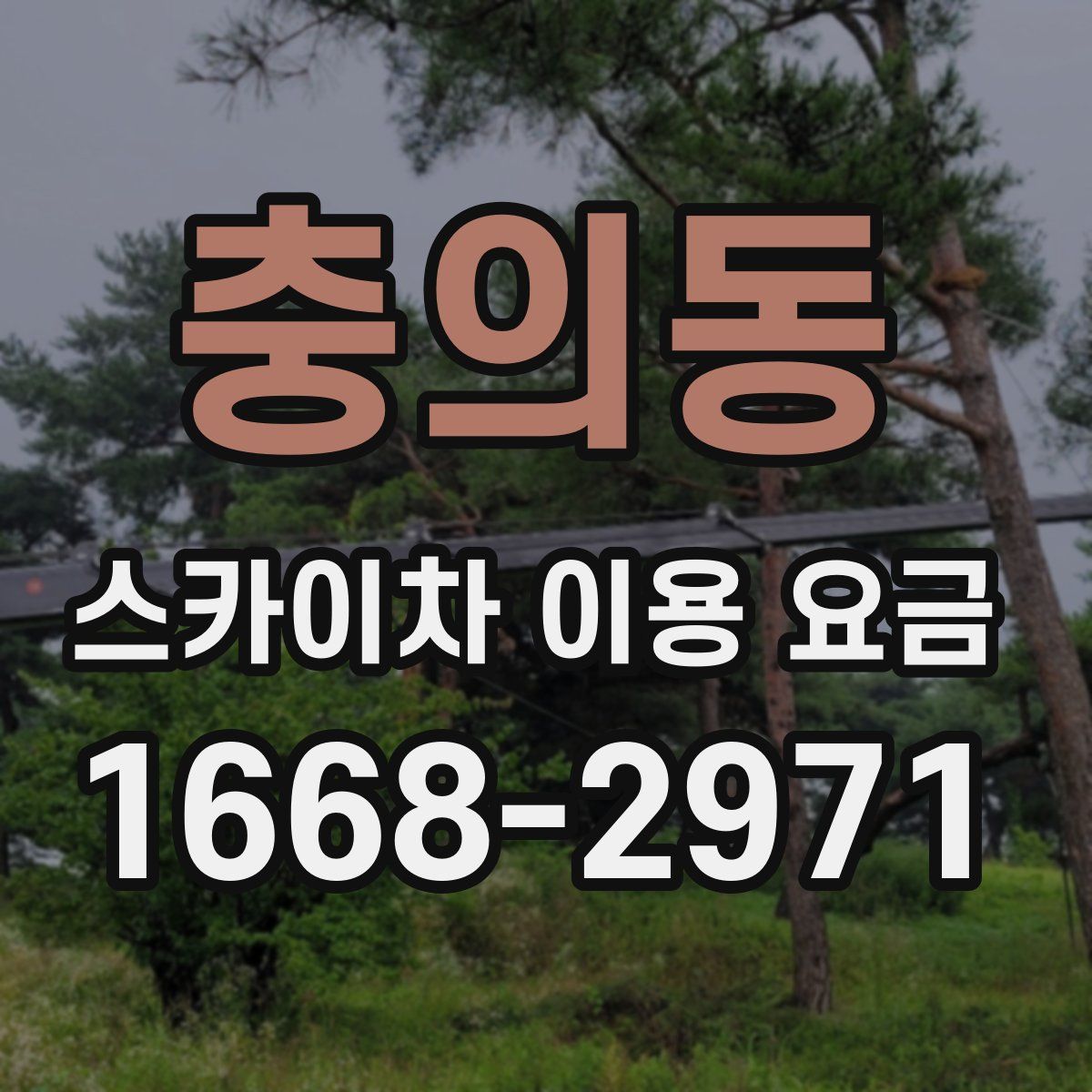 충의동 스카이차 이용 요금