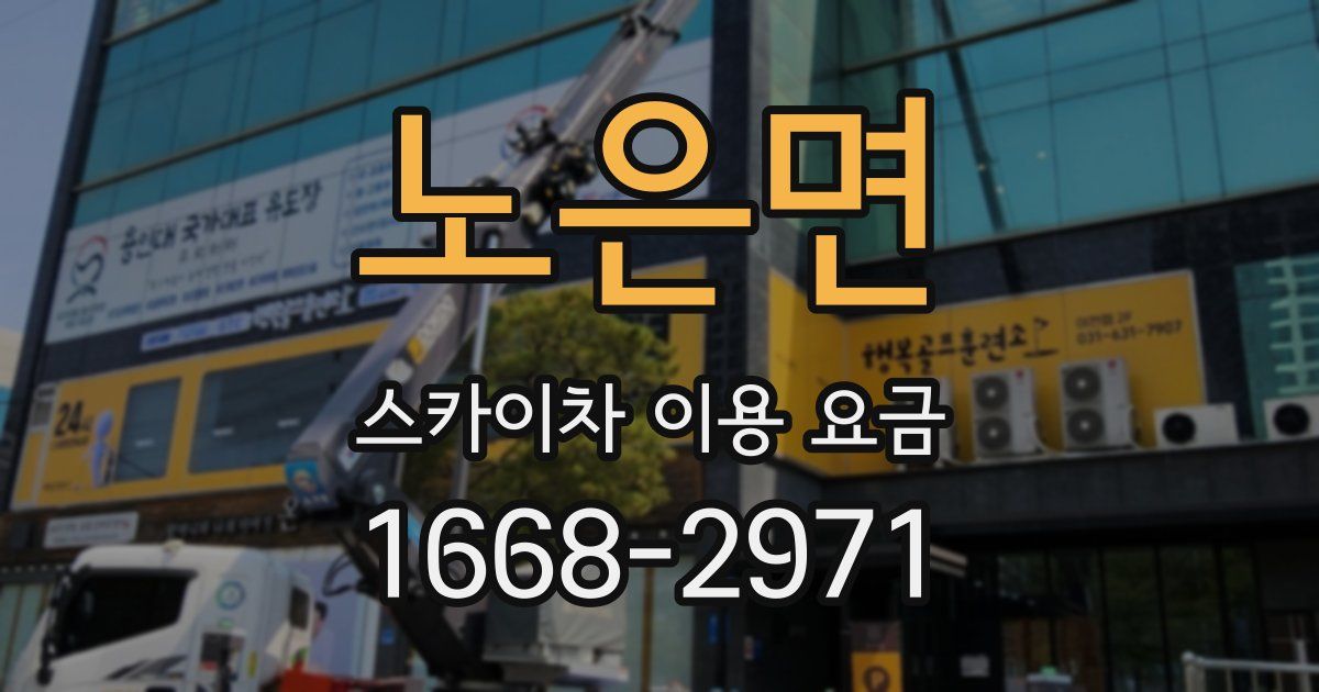 노은면 스카이차 이용 요금