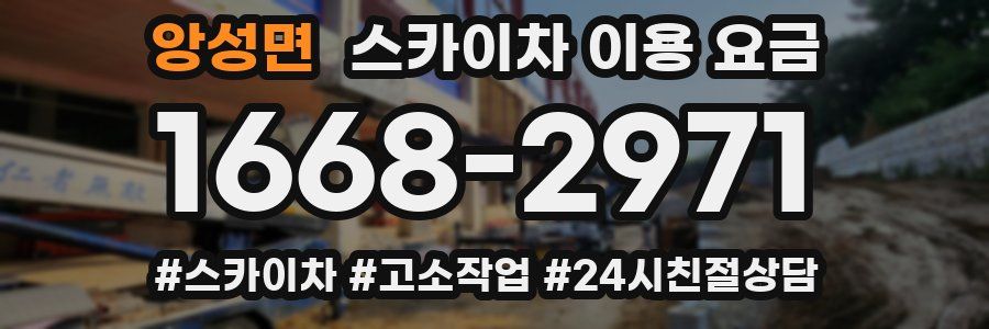앙성면 스카이차 이용 요금