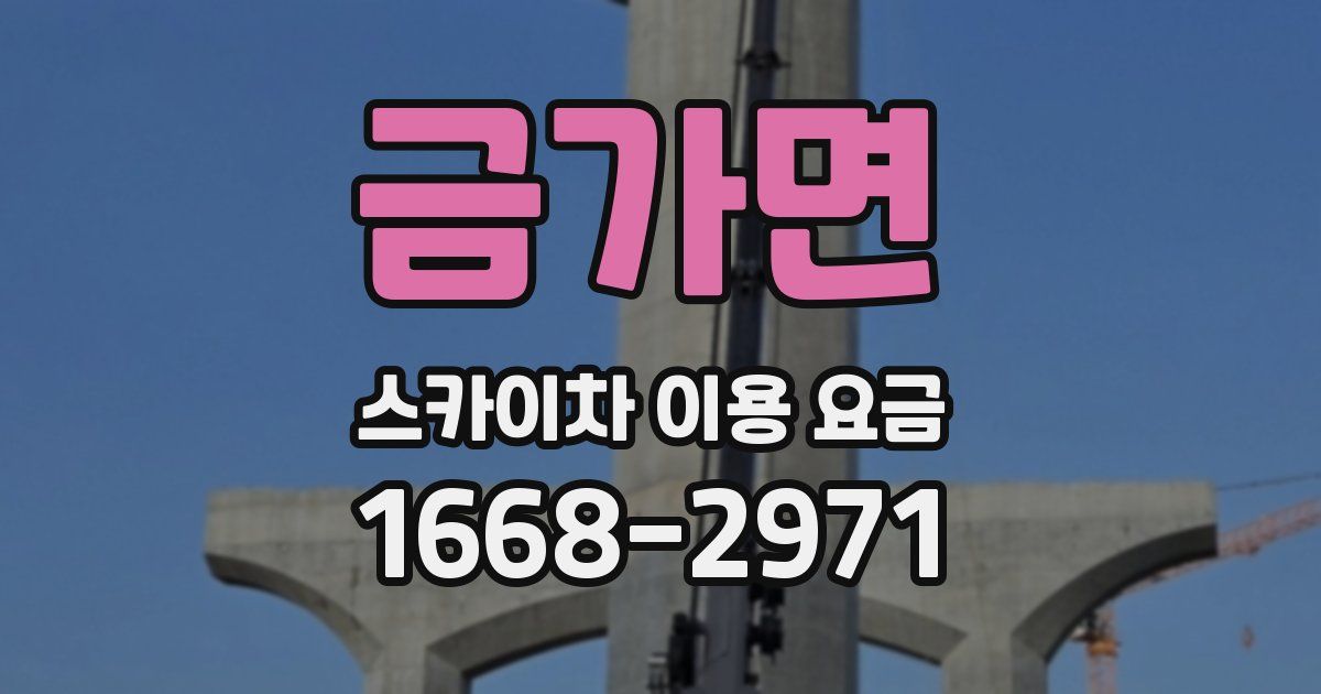 금가면 스카이차 이용 요금