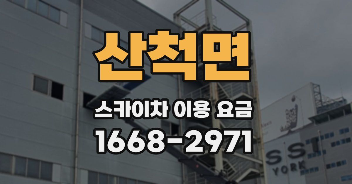 산척면 스카이차 이용 요금
