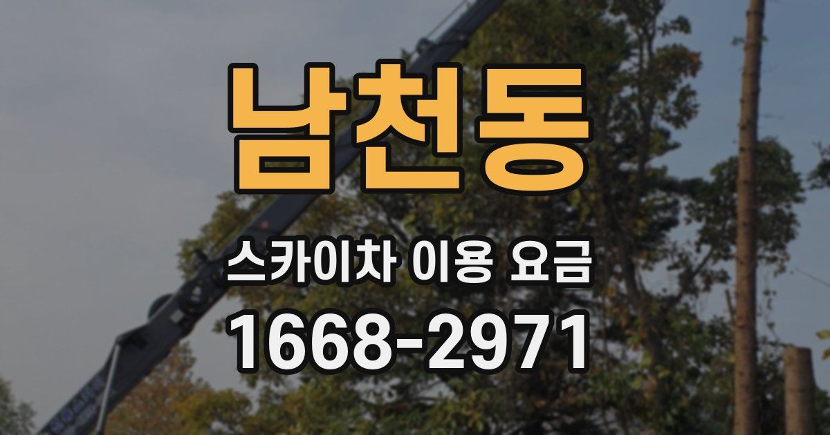남천동 스카이차 이용 요금