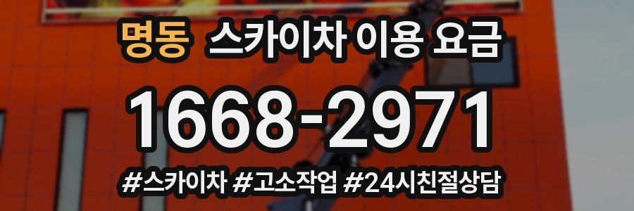 명동 스카이차 이용 요금