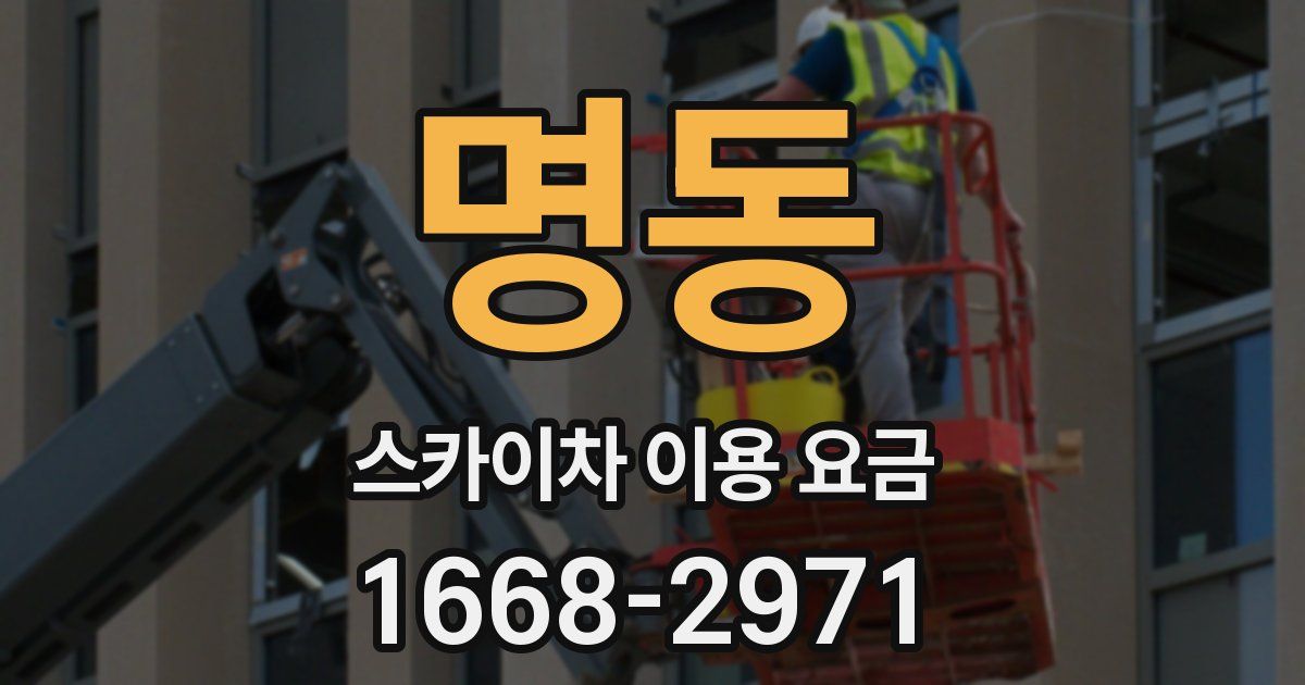 명동 스카이차 이용 요금