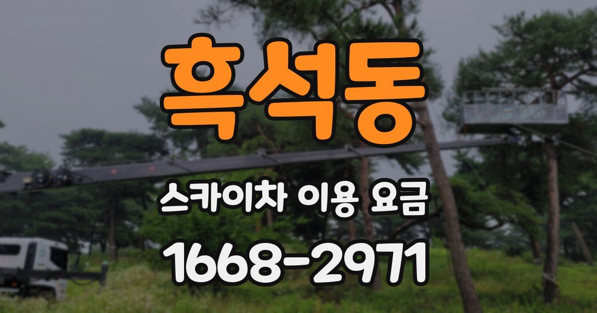 흑석동 스카이차 이용 요금