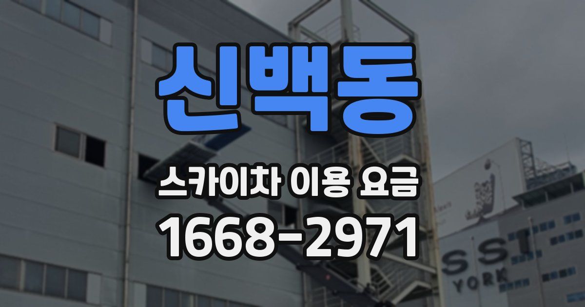 신백동 스카이차 이용 요금