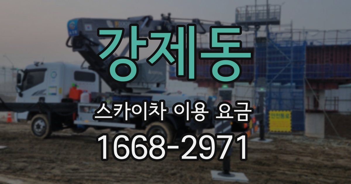강제동 스카이차 이용 요금