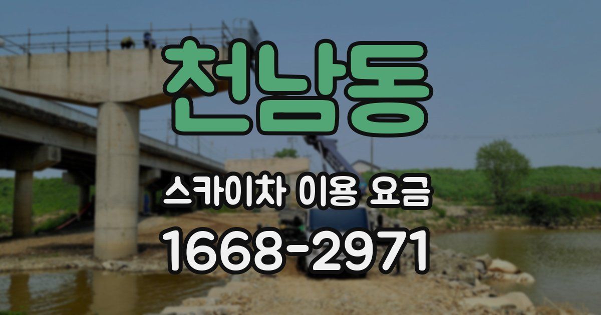 천남동 스카이차 이용 요금