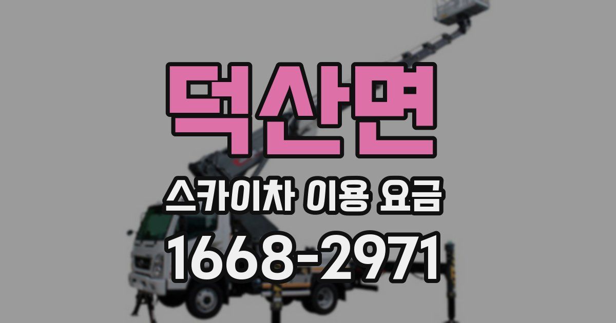 덕산면 스카이차 이용 요금