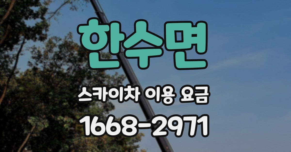 한수면 스카이차 이용 요금