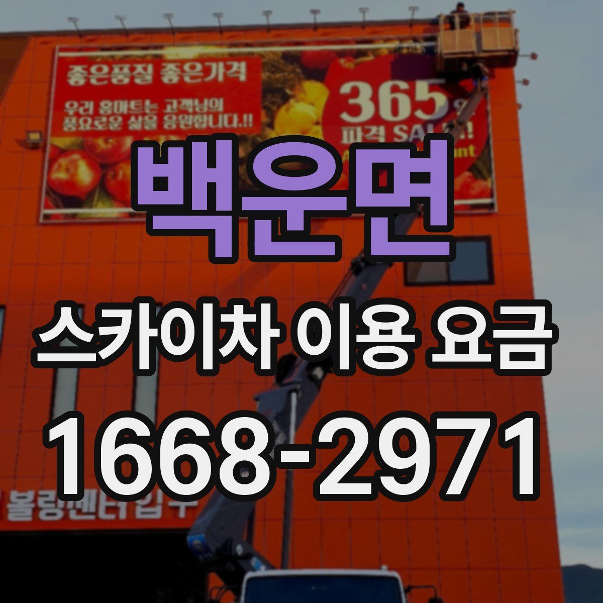 백운면 스카이차 이용 요금