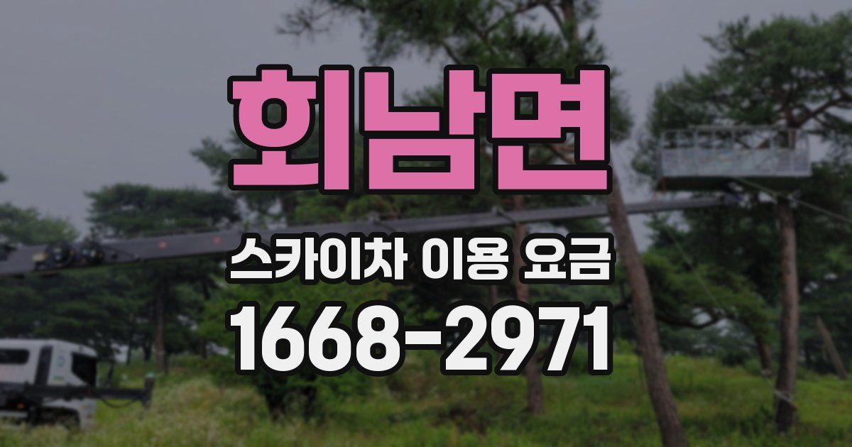 회남면 스카이차 이용 요금