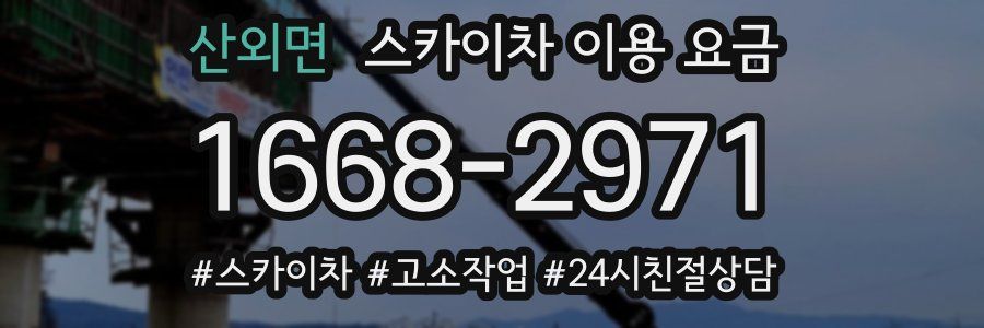 산외면 스카이차 이용 요금