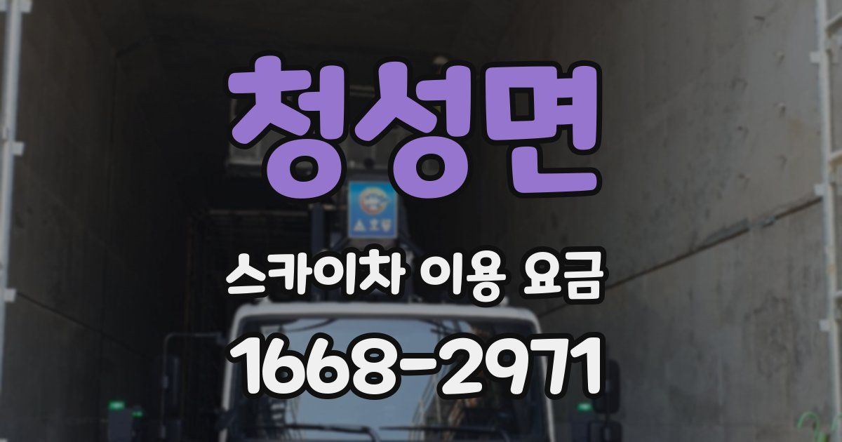 청성면 스카이차 이용 요금