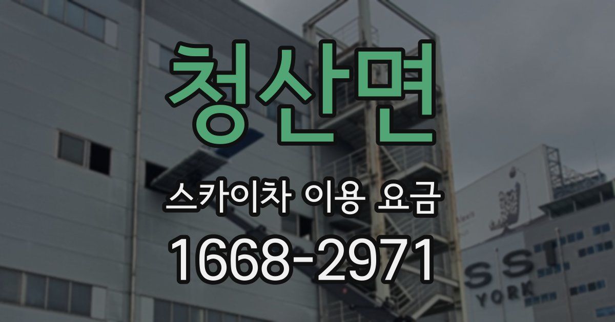 청산면 스카이차 이용 요금