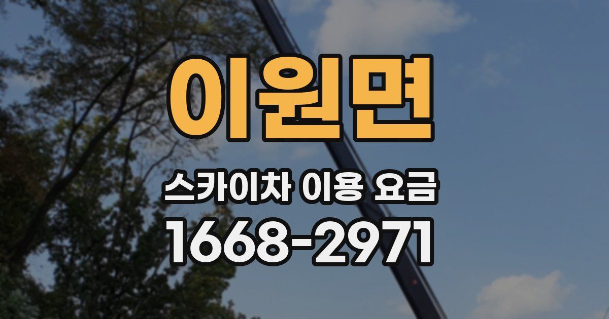 이원면 스카이차 이용 요금