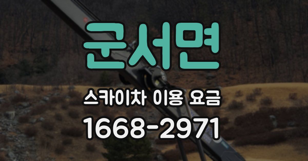 군서면 스카이차 이용 요금