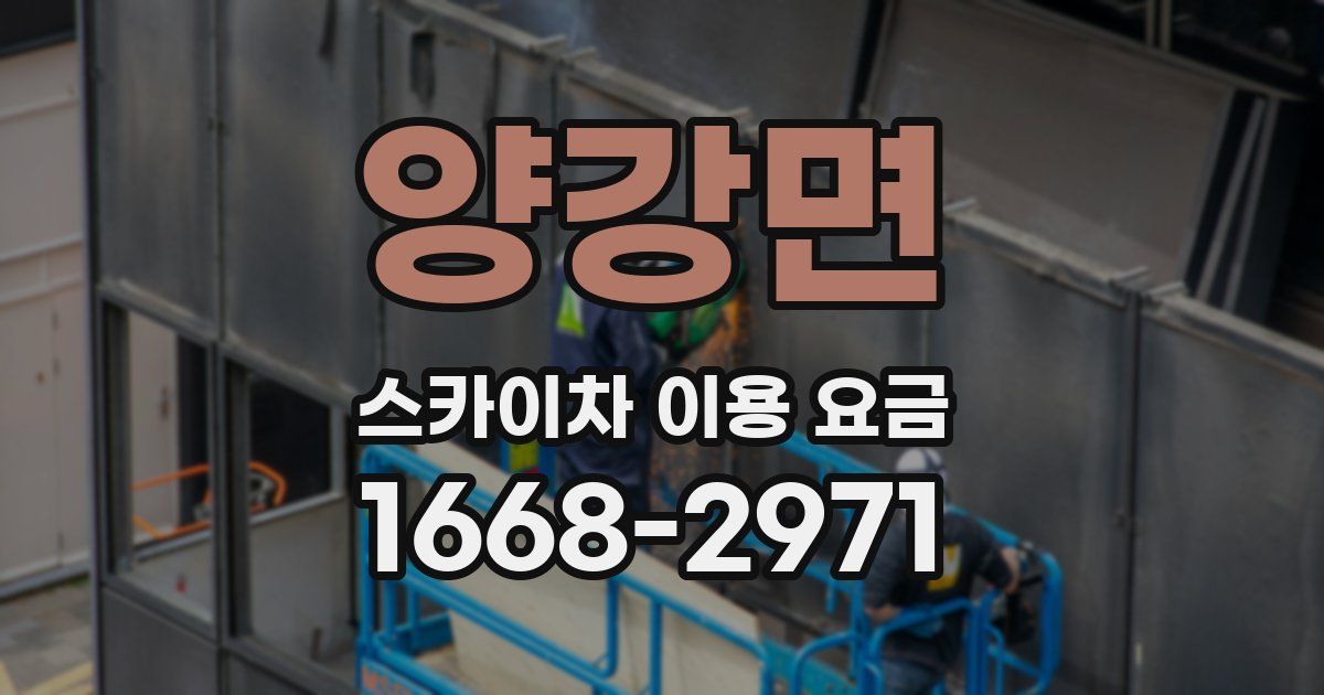 양강면 스카이차 이용 요금