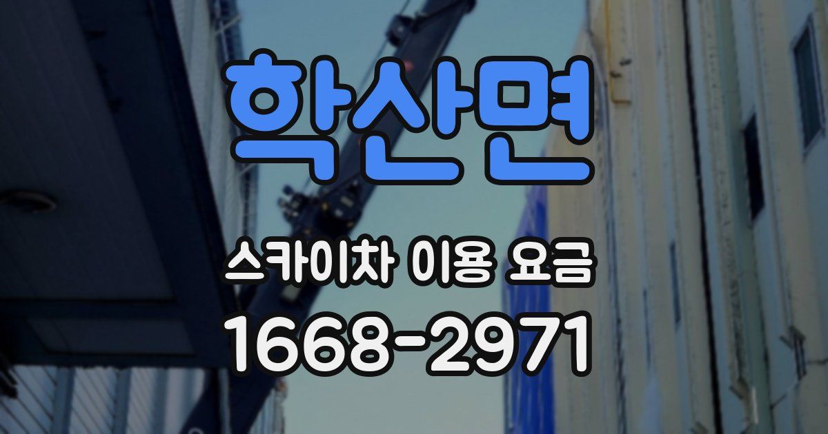 학산면 스카이차 이용 요금