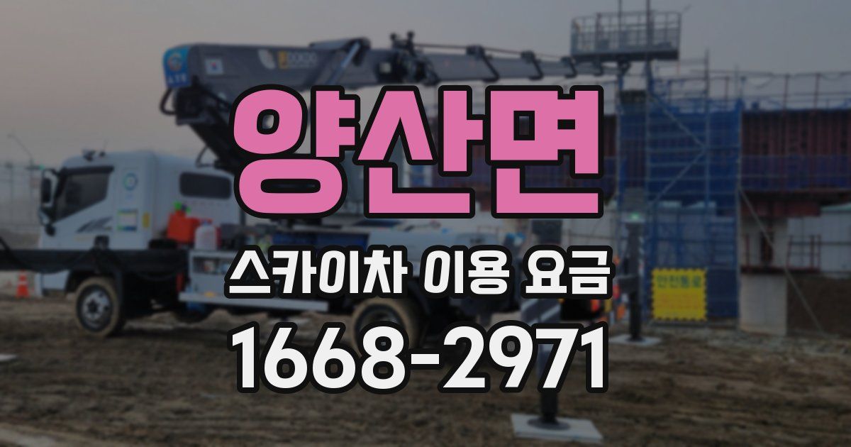 양산면 스카이차 이용 요금