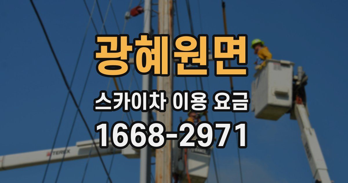 광혜원면 스카이차 이용 요금
