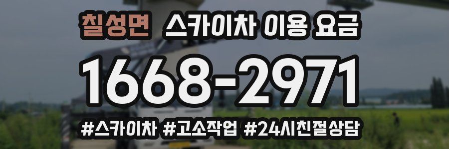 칠성면 스카이차 이용 요금
