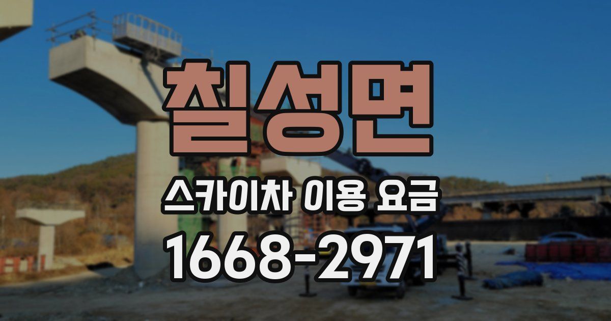 칠성면 스카이차 이용 요금